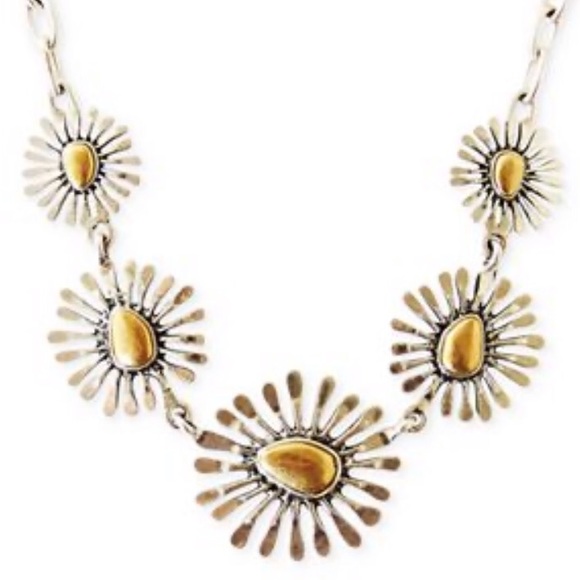 Lucky Brand Two-Tone Floral Collar Necklace - Picture 2 of 6